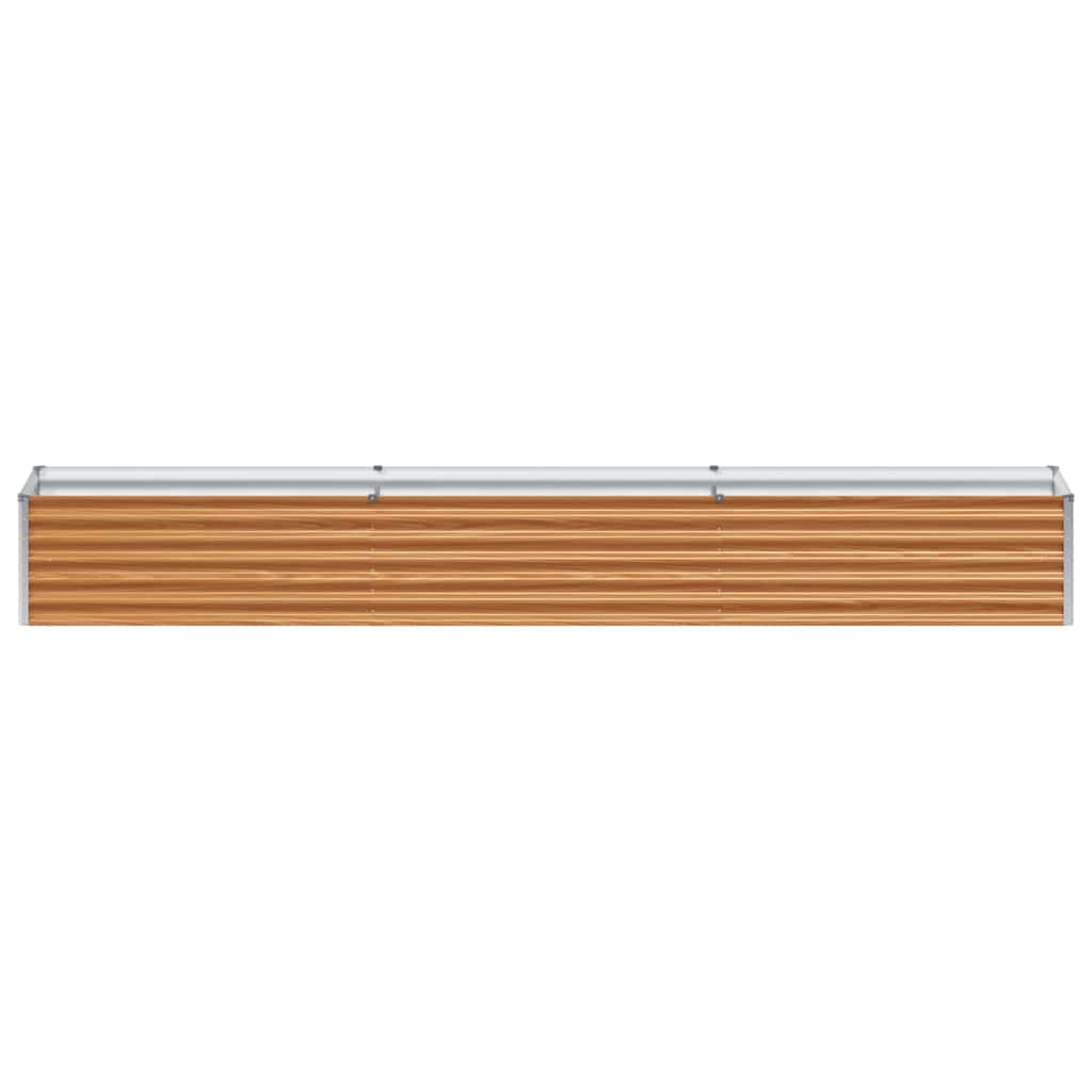 Garden Raised Bed Light Brown 290 x 50 x 36 cm Galvanised Steel