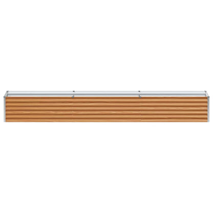 Garden Raised Bed Light Brown 290 x 50 x 36 cm Galvanised Steel
