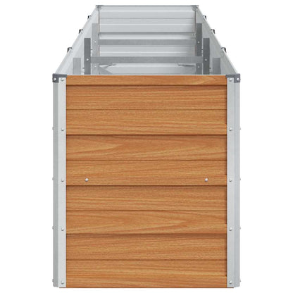 Garden Raised Bed Light Brown 320 x 40 x 45 cm Galvanised Steel