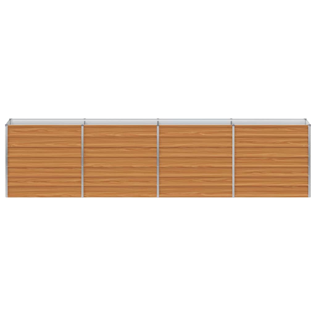 Garden Raised Bed Light Brown 320 x 40 x 77 cm Galvanised Steel