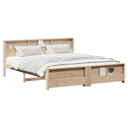 Bed Frame with Headboard Brown 200 x 200 cm Engineered Wood