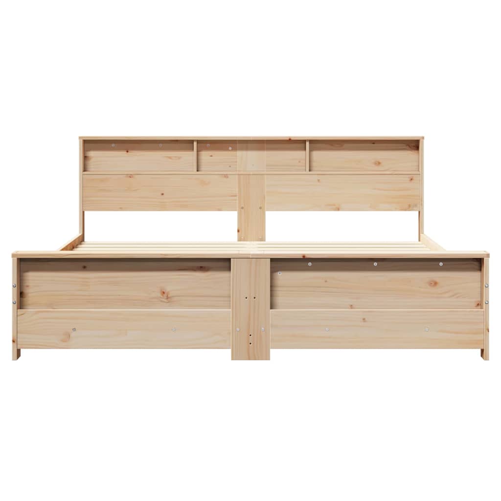 Bed Frame with Headboard Brown 200 x 200 cm Engineered Wood