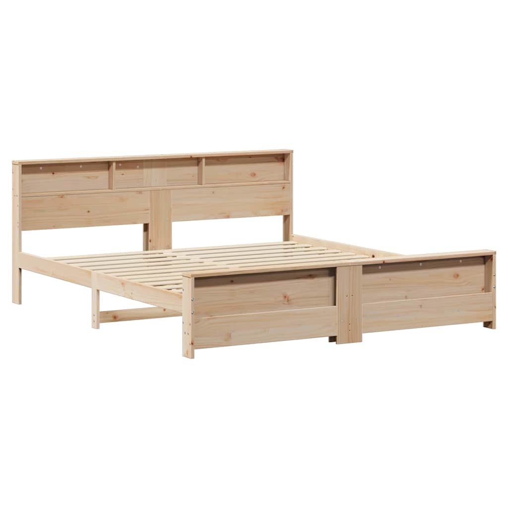 Bed Frame with Headboard Brown 180 x 200 cm Engineered Wood