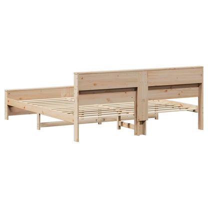 Bed Frame with Headboard Brown 180 x 200 cm Engineered Wood
