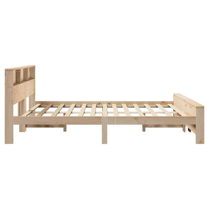 Bed Frame with Headboard Brown 180 x 200 cm Engineered Wood