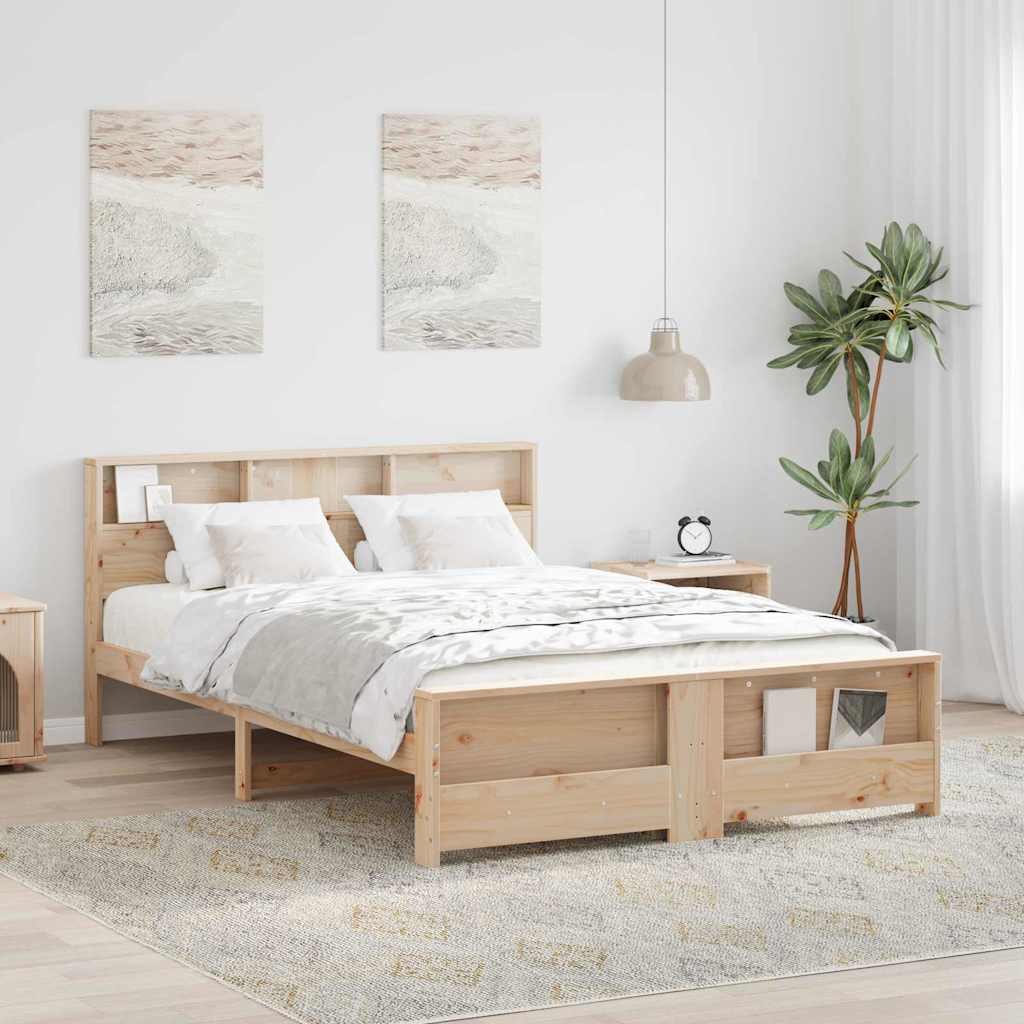 Bed Frame with Headboard Brown 160 x 200 cm Engineered Wood