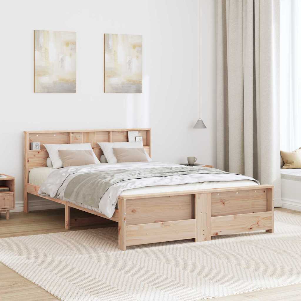 Bed Frame with Headboard Brown 150 x 200 cm Engineered Wood