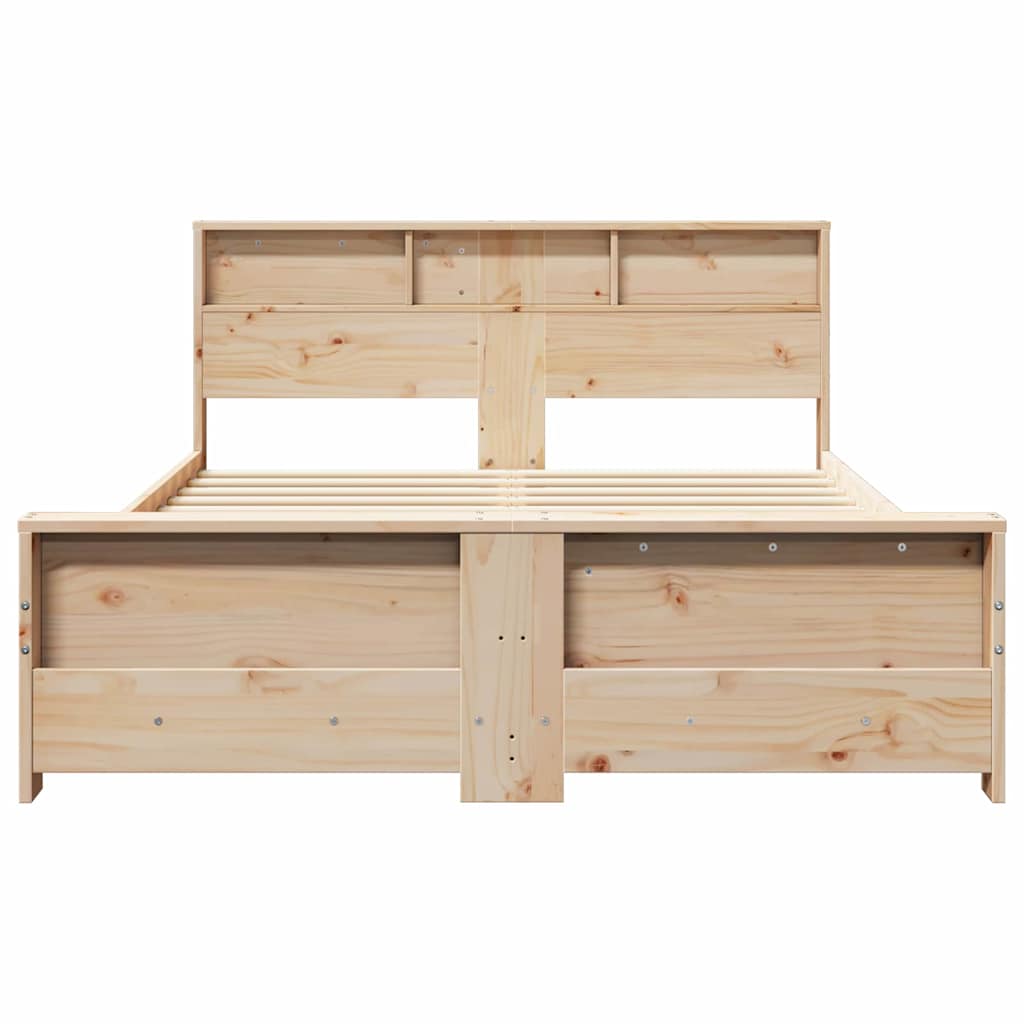 Bed Frame with Headboard Brown 150 x 200 cm Engineered Wood