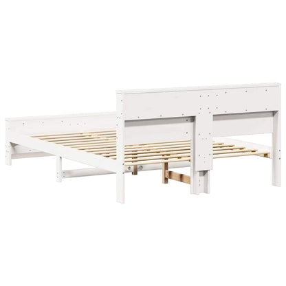 Bed Frame with Headboard White 150 x 200 cm Engineered Wood