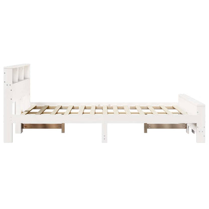Bed Frame with Headboard White 150 x 200 cm Engineered Wood