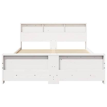 Bed Frame with Headboard White 140 x 200 cm Engineered Wood