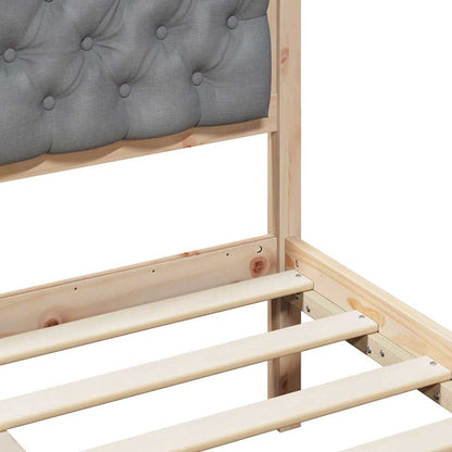 Bed Frame Light Grey 180 x 200 cm Solid Pine Wood