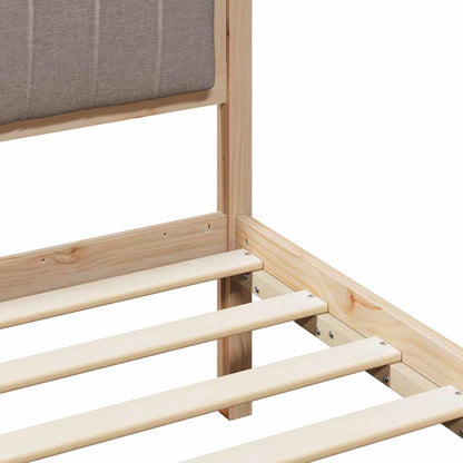 Bed frame Brown and taupe 180 x 200 cm Solid pine wood