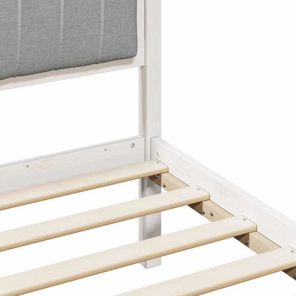 Bed frame White and light grey 180 x 200 cm Solid pine wood
