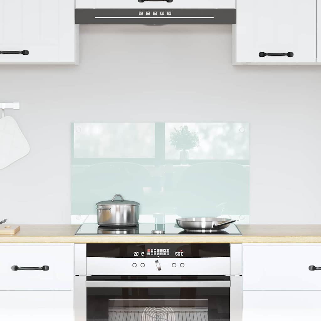 Kitchen Backsplash Milk 70 x 40 cm Tempered Glass