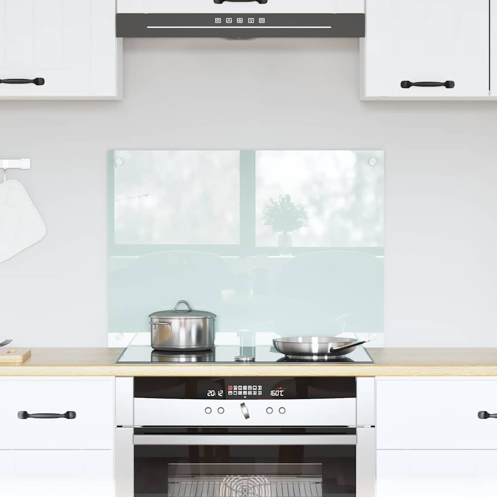 Kitchen Backsplash Milk 70 x 50 cm Tempered Glass
