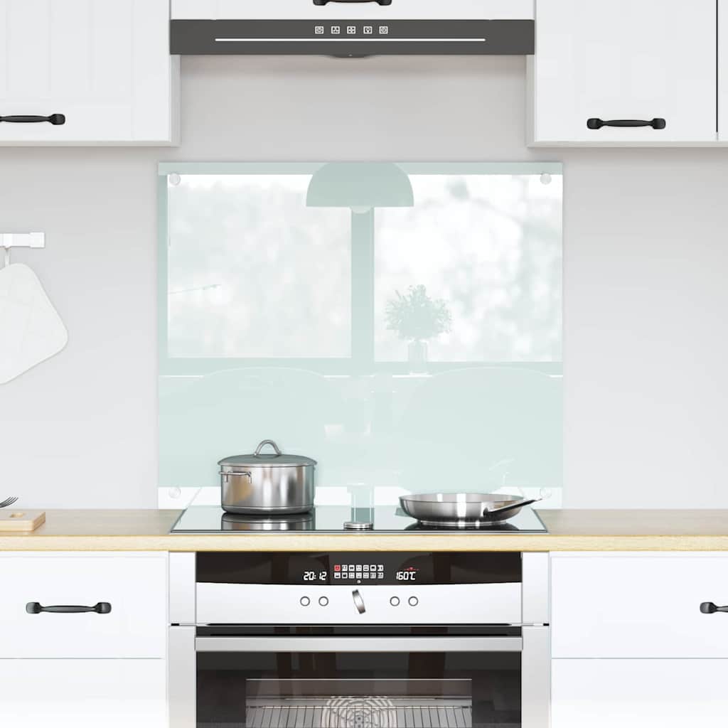 Kitchen Backsplash Milk 70 x 60 cm Tempered Glass