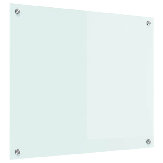 Kitchen Backsplash White 70 x 60 cm Tempered Glass