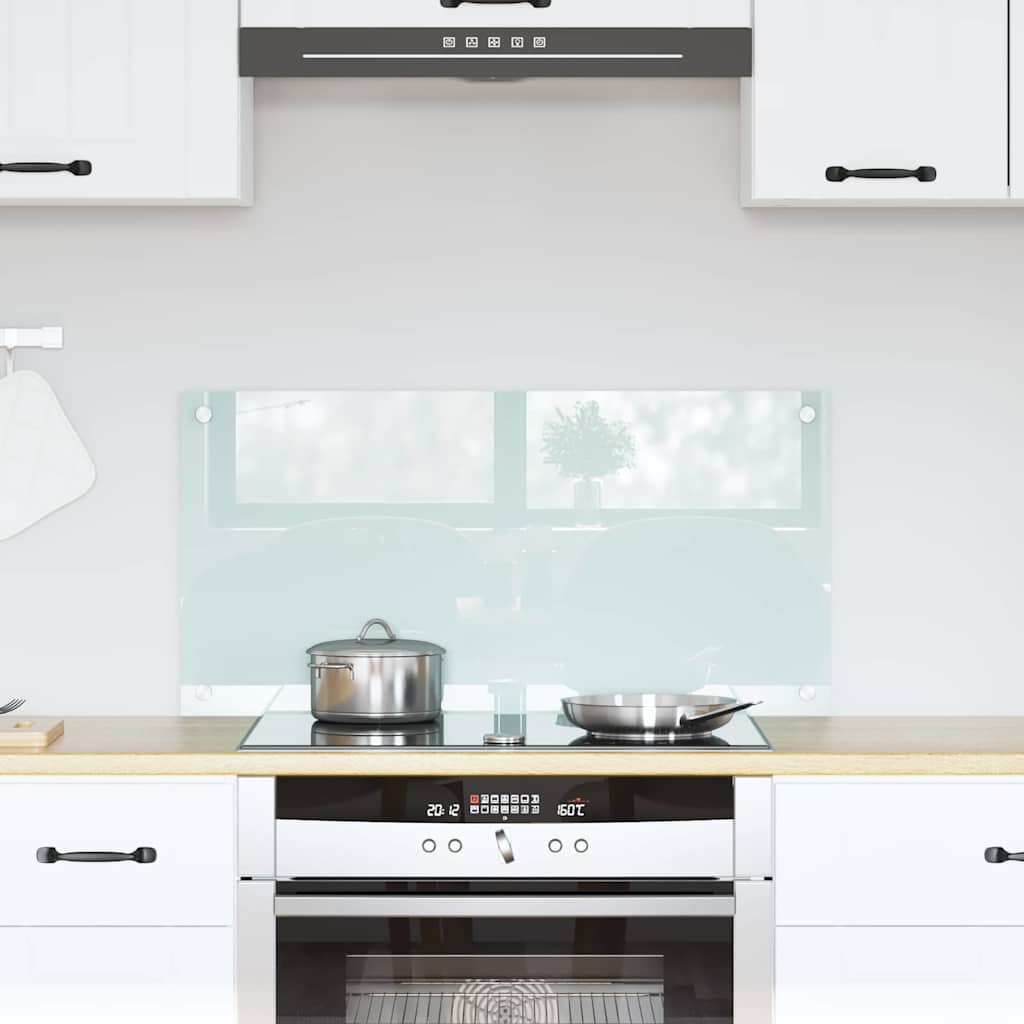 Kitchen Backsplash Milk 80 x 40 cm Tempered Glass