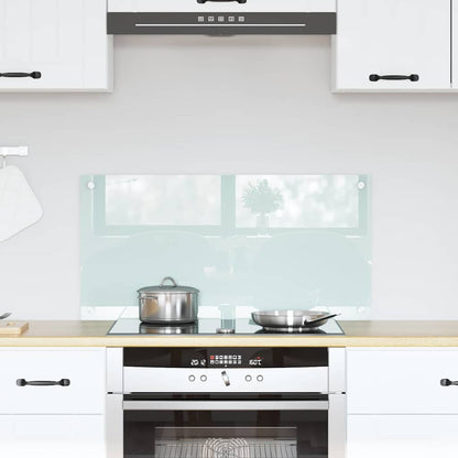 Kitchen Backsplash Milk 80 x 40 cm Tempered Glass