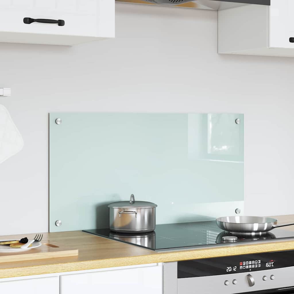 Kitchen Backsplash Milk 80 x 40 cm Tempered Glass
