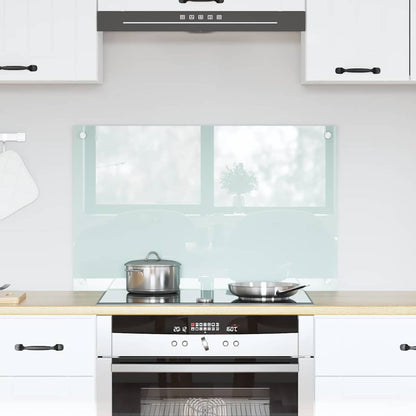 Kitchen Backsplash Milk 80 x 50 cm Tempered Glass