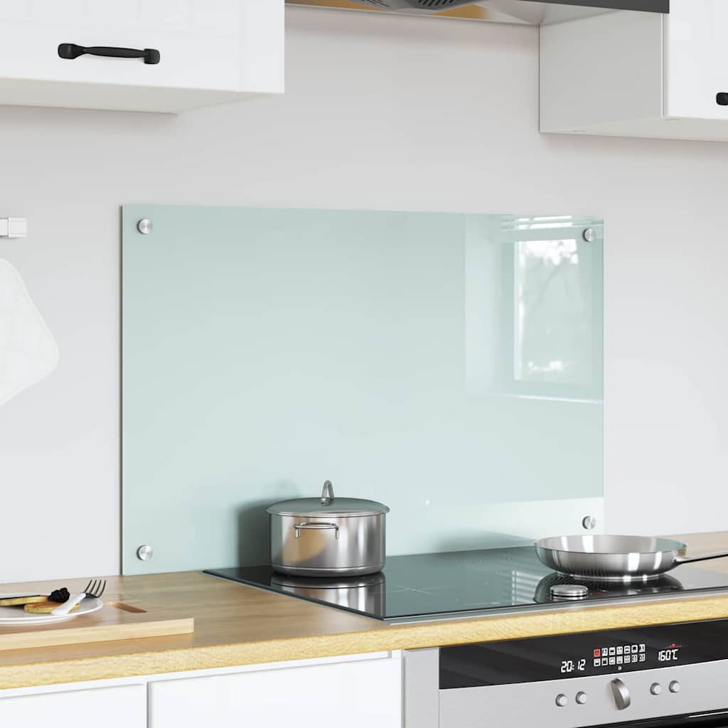 Kitchen Backsplash Milk 80 x 50 cm Tempered Glass