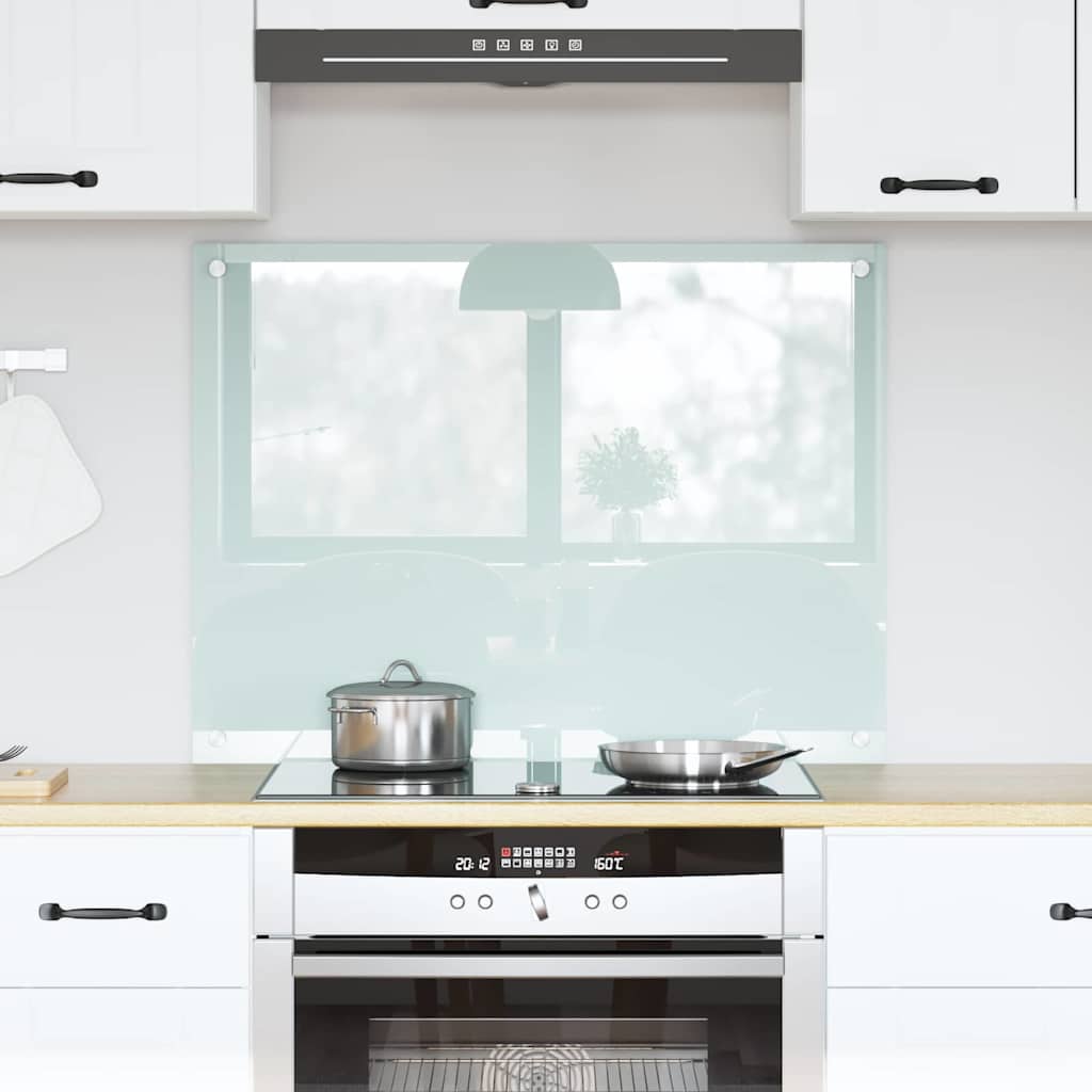 Kitchen Backsplash Milk 80 x 60 cm Tempered Glass
