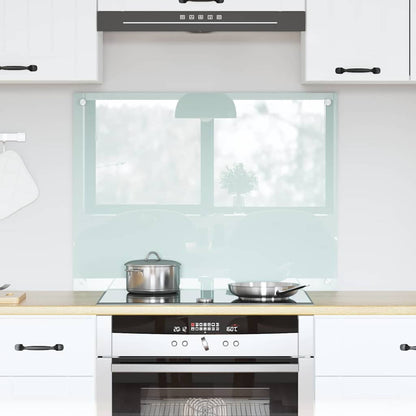 Kitchen Backsplash Milk 80 x 60 cm Tempered Glass
