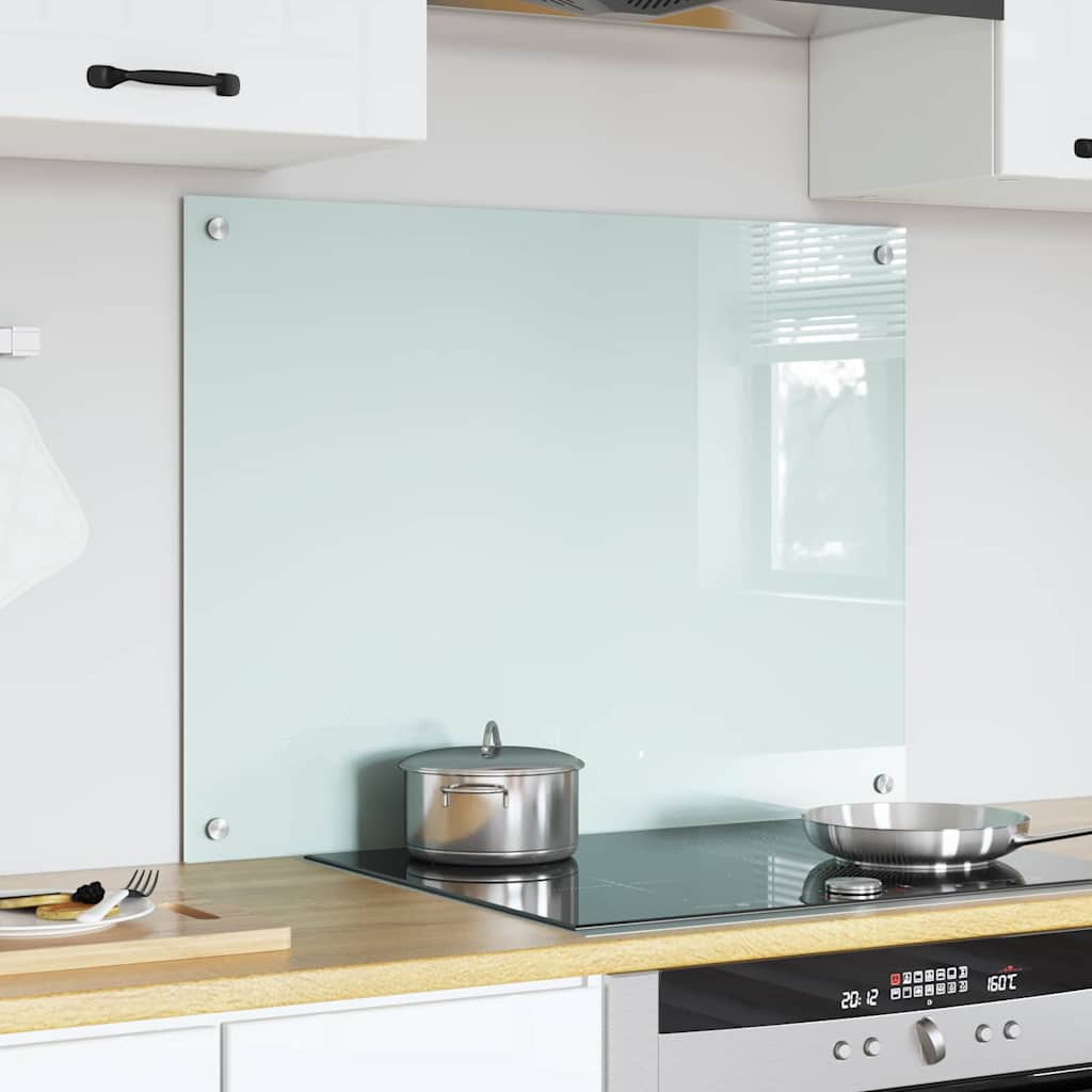 Kitchen Backsplash Milk 80 x 60 cm Tempered Glass