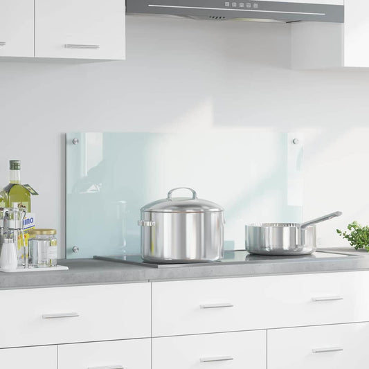Kitchen Backsplash Milk 90 x 40 cm Tempered Glass