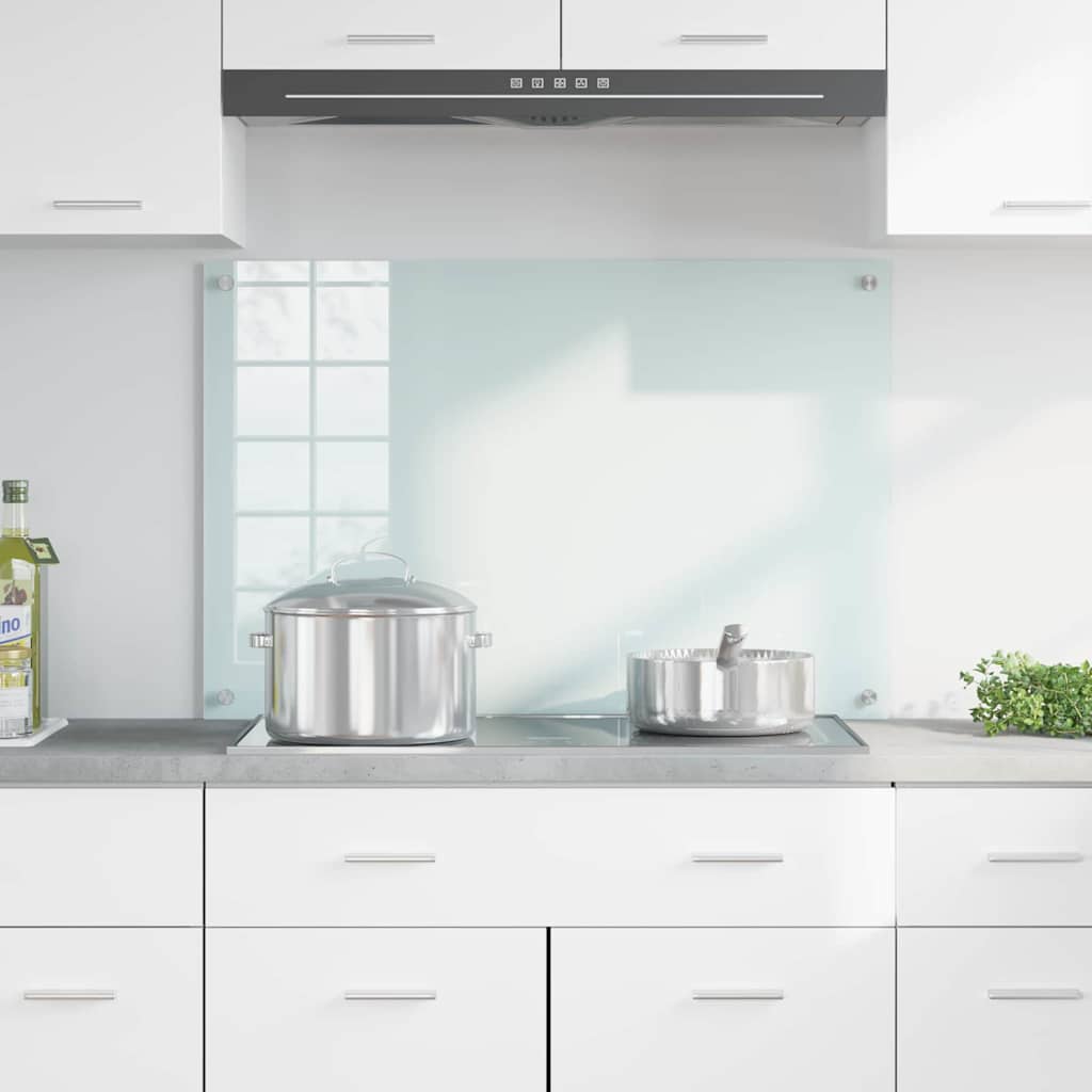 Kitchen Backsplash Milk 90 x 60 cm Tempered Glass