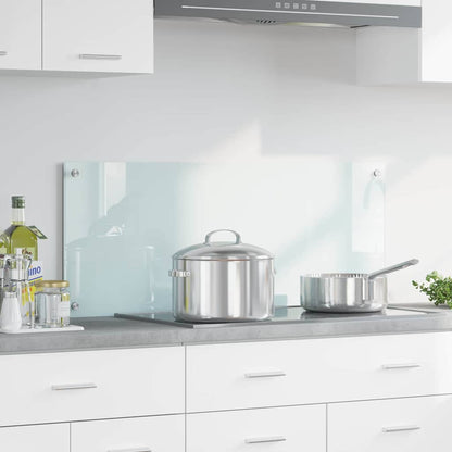 Kitchen Backsplash Milk 100 x 40 cm Tempered Glass