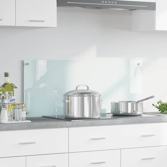 Kitchen Backsplash Milk 100 x 40 cm Tempered Glass
