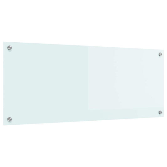 Kitchen Backsplash Milk 100 x 40 cm Tempered Glass