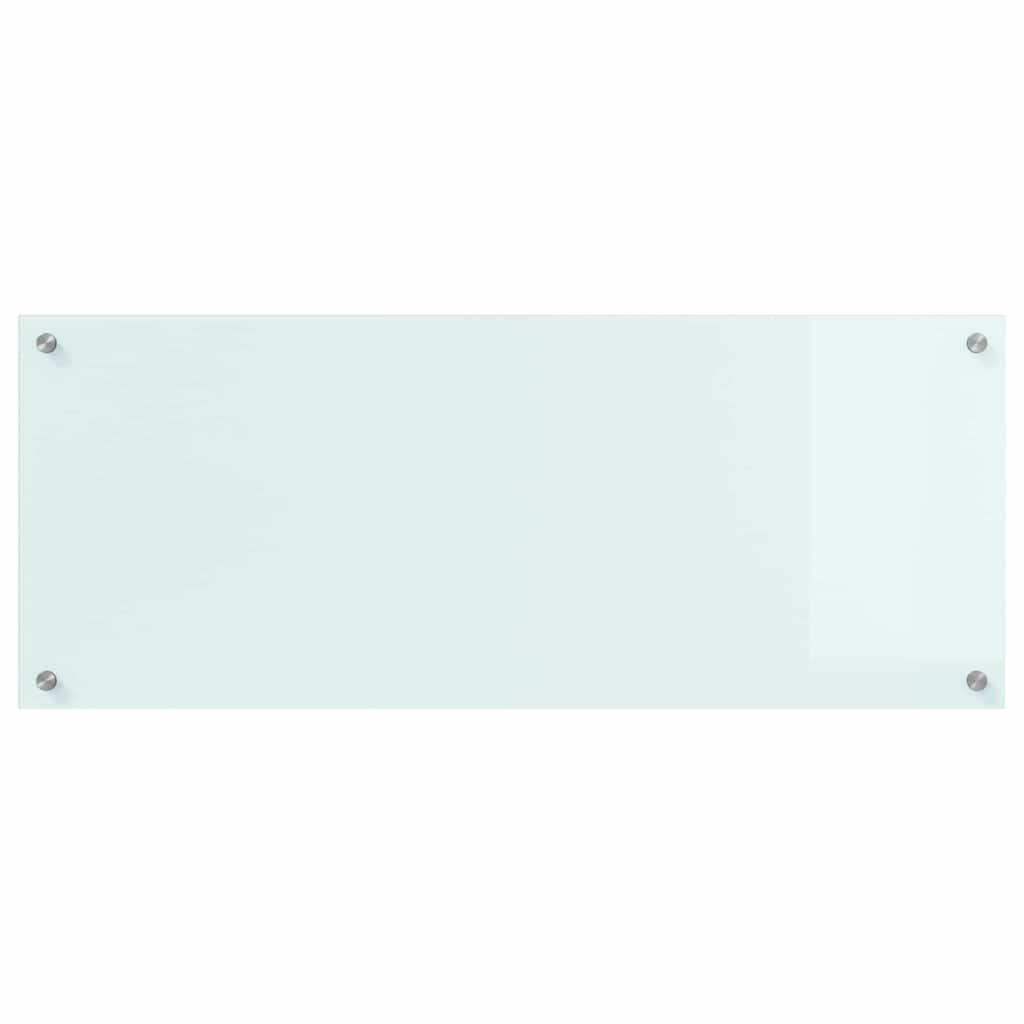 Kitchen Backsplash Milk 100 x 40 cm Tempered Glass
