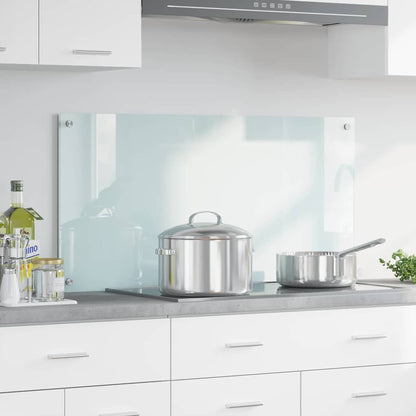Kitchen Backsplash Milk 100 x 50 cm Tempered Glass
