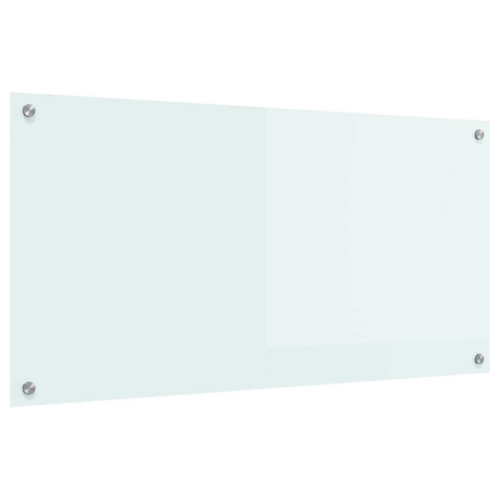 Kitchen Backsplash Milk 100 x 50 cm Tempered Glass