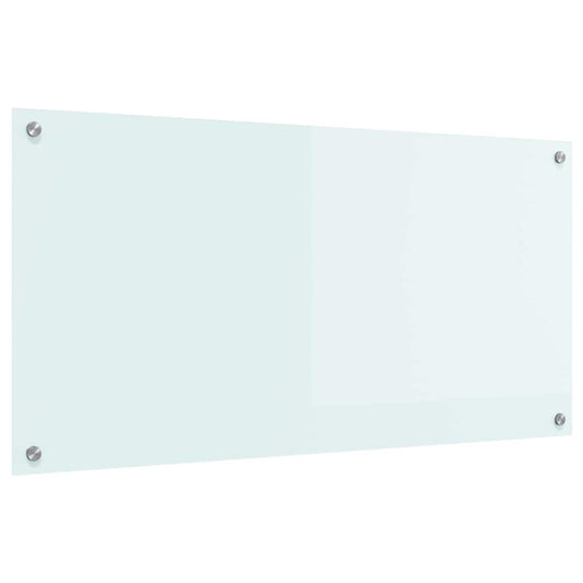 Kitchen Backsplash Milk 100 x 50 cm Tempered Glass