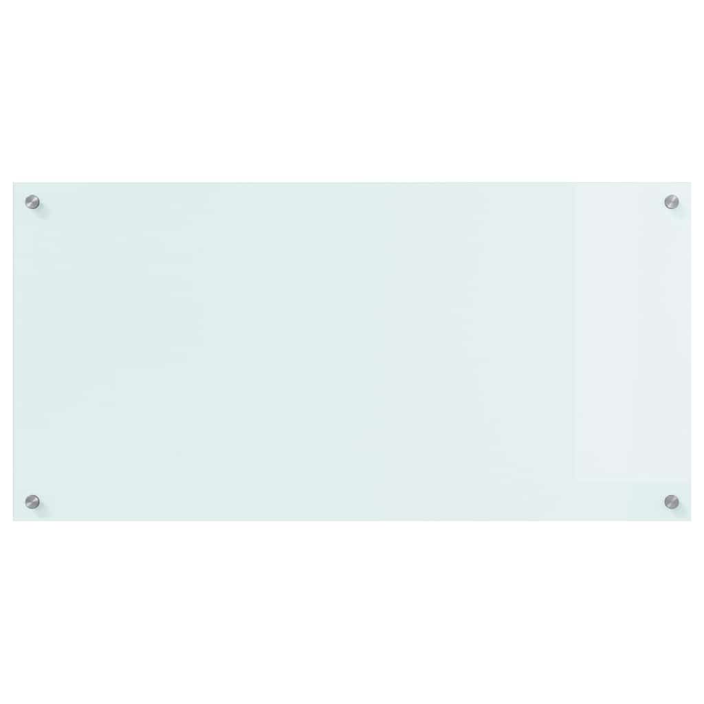 Kitchen Backsplash Milk 100 x 50 cm Tempered Glass