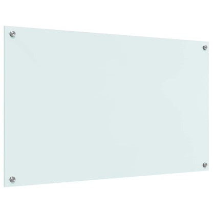 Kitchen Backsplash White 100 x 60 cm Tempered Glass