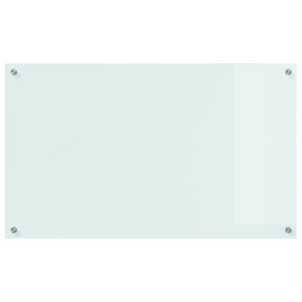 Kitchen Backsplash White 100 x 60 cm Tempered Glass