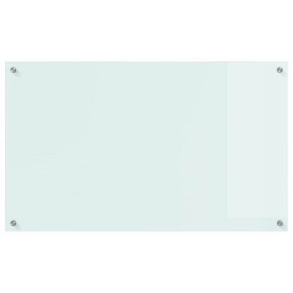 Kitchen Backsplash White 100 x 60 cm Tempered Glass