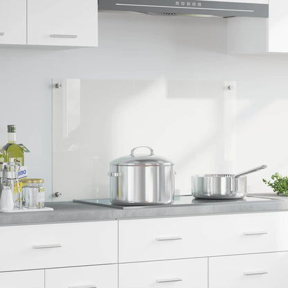Kitchen Backsplash Transparent 90 x 50 cm Tempered Glass