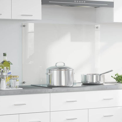 Kitchen Backsplash Transparent 90 x 60 cm Tempered Glass