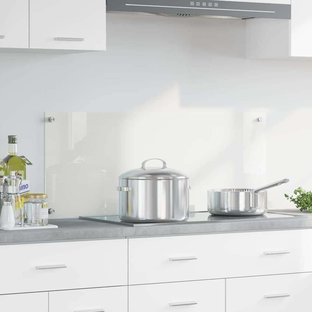 Kitchen Backsplash Transparent 100 x 40 cm Tempered Glass