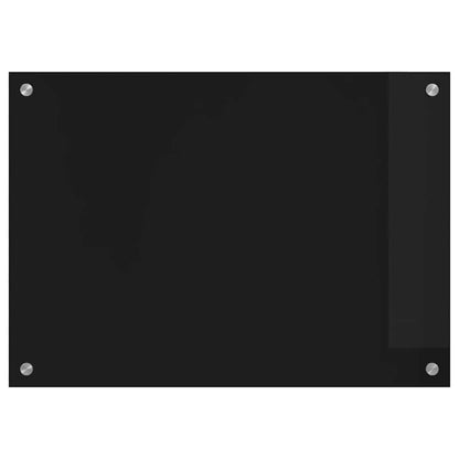 Kitchen Backsplash Black 70 x 50 cm Tempered Glass