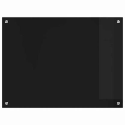Kitchen Backsplash Black 80 x 60 cm Tempered Glass