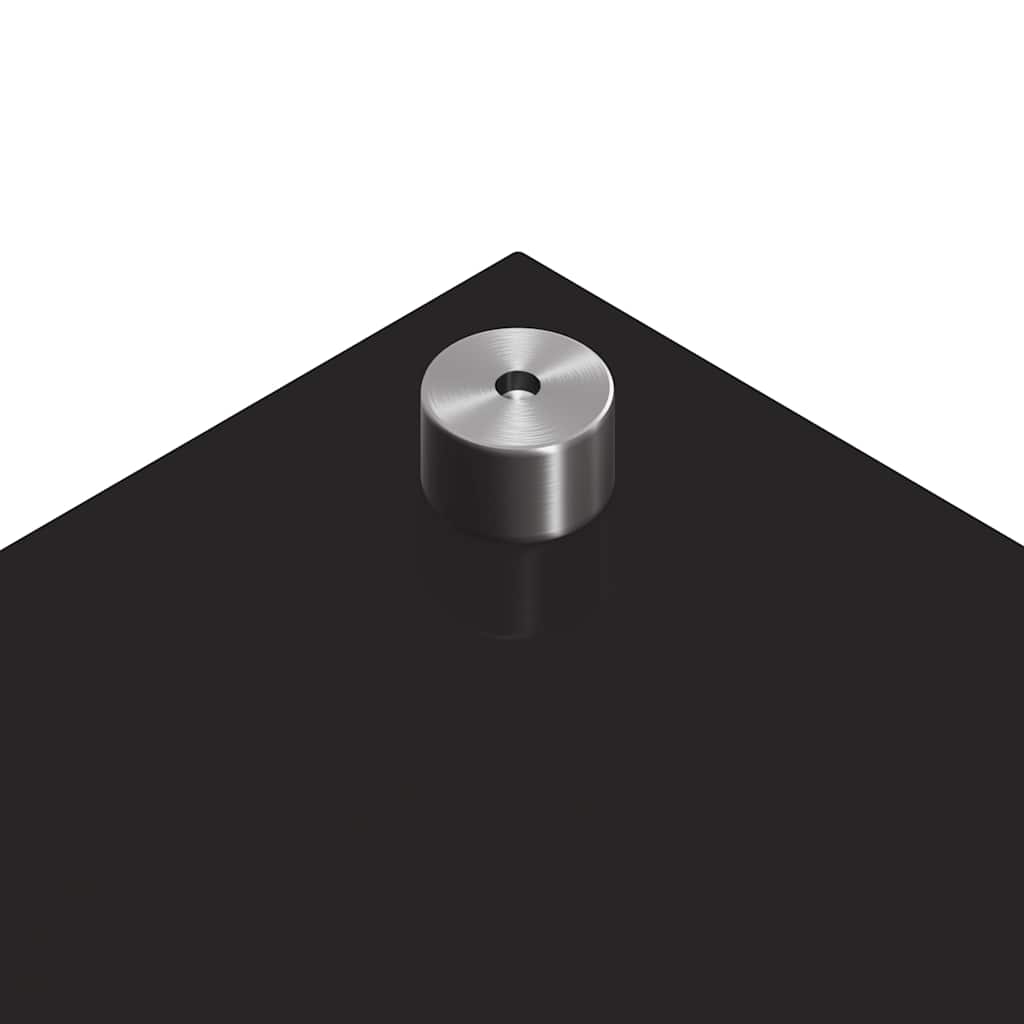 Kitchen Backsplash Black 90 x 50 cm Tempered Glass
