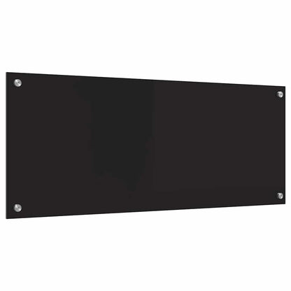 Kitchen Backsplash Black 100 x 40 cm Tempered Glass